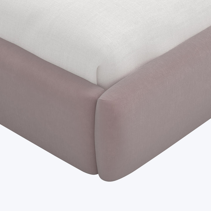 Camille Platform Bed California King / Performance Velvet Plum Frost