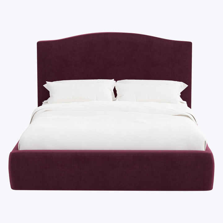 Camille Platform Bed California King / Performance Velvet Raisin