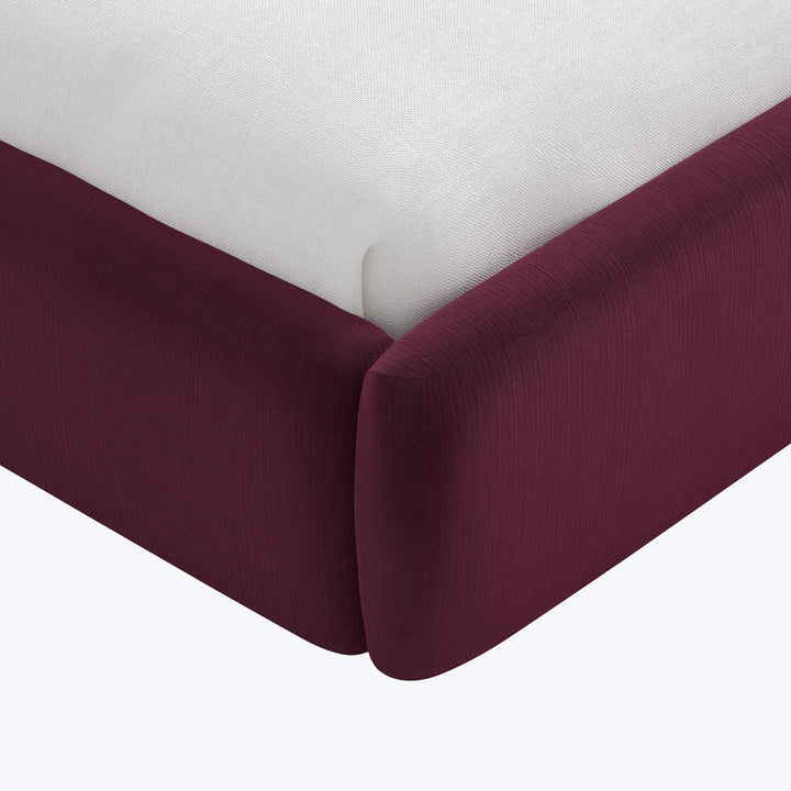 Camille Platform Bed California King / Performance Velvet Raisin