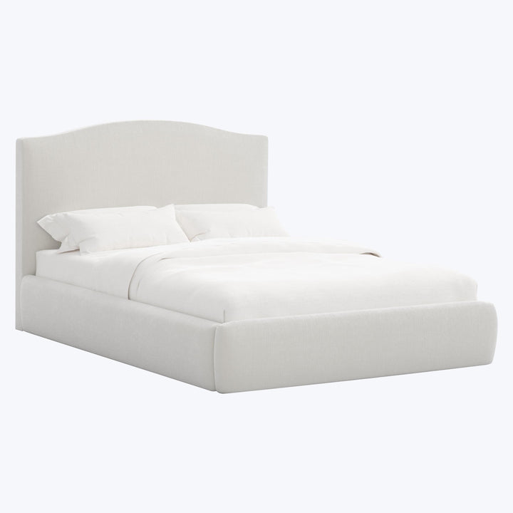 Camille Platform Bed California King / Performance Velvet Snow