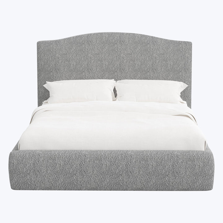 Camille Platform Bed California King / Boucle Grey