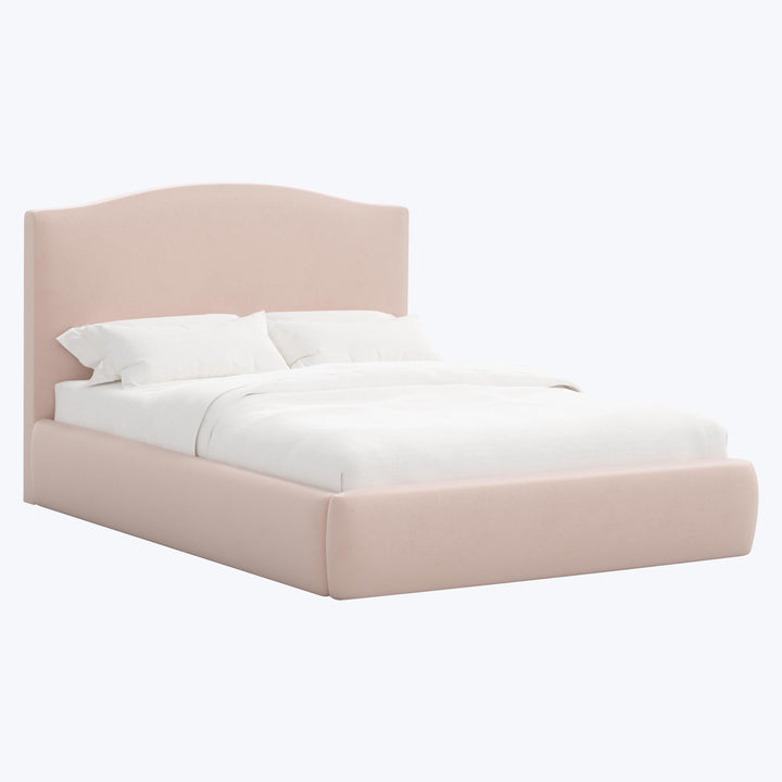 Camille Platform Bed Twin / Velvet Blush
