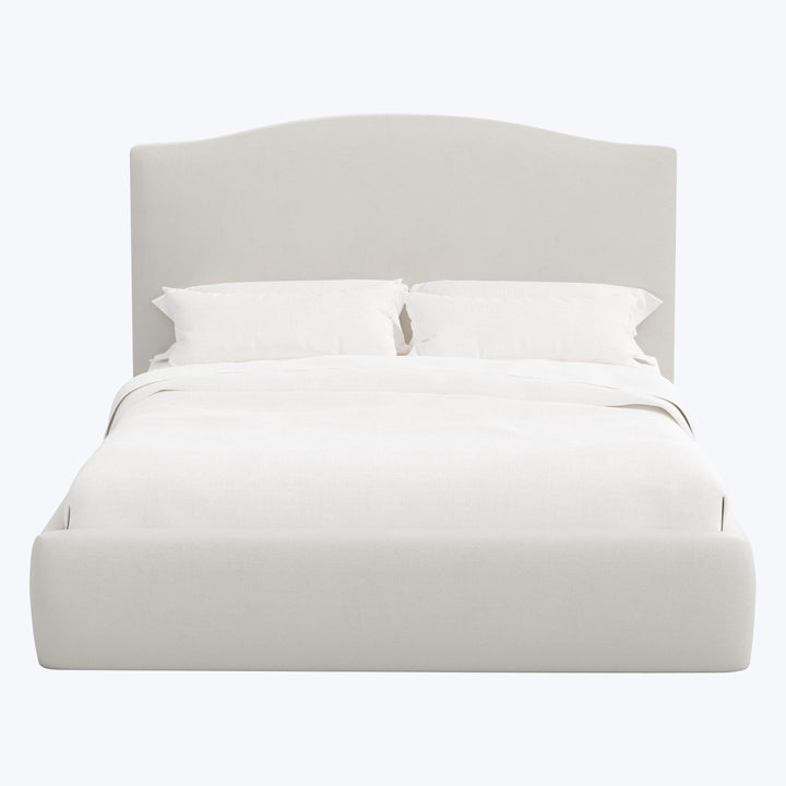 Camille Platform Bed Twin / Velvet Light Grey