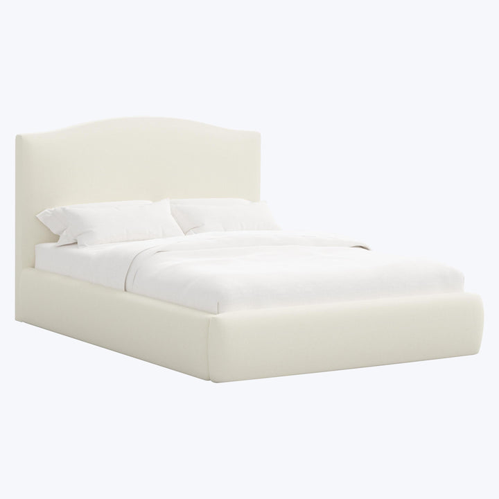 Camille Platform Bed Twin / Zuma Linen White