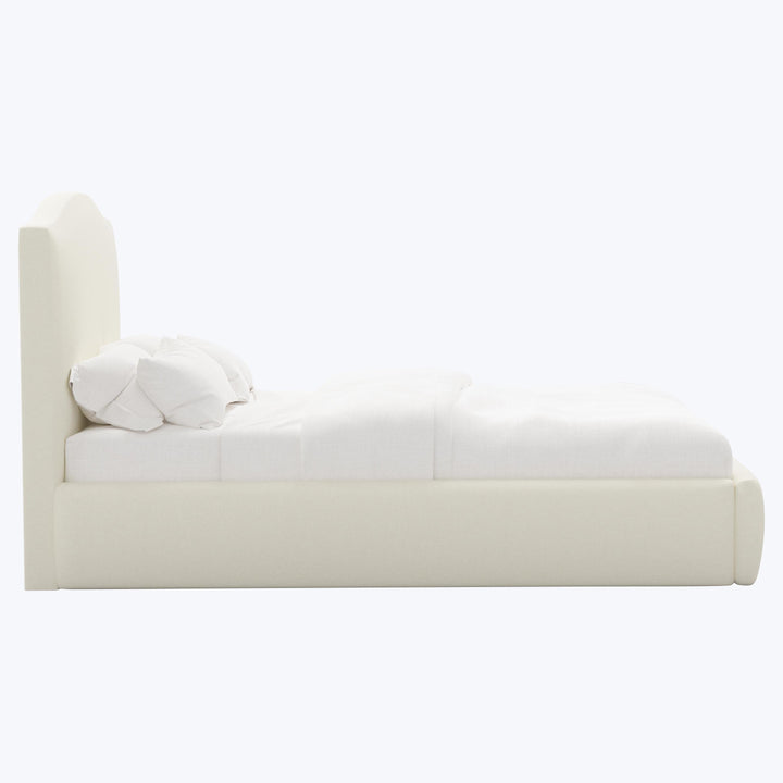 Camille Platform Bed Twin / Zuma Linen White