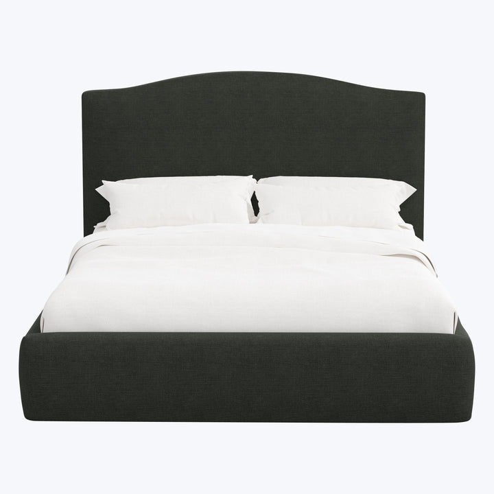 Camille Platform Bed Twin / Zuma Linen Black