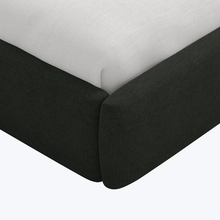 Camille Platform Bed Twin / Zuma Linen Black