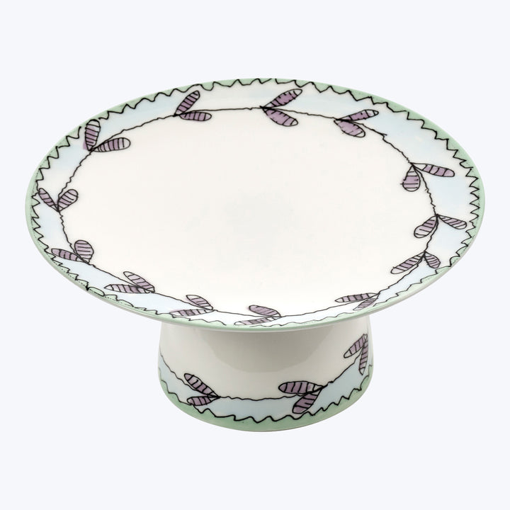 Midnight Flowers Small Cake Stand Blossom Milk