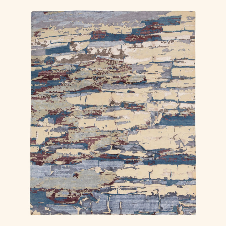 Transitional Wool Art Silk Blend Rug - 8'2" x 10'1"