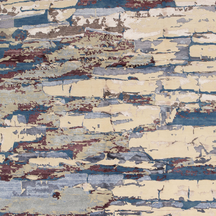 Transitional Wool Art Silk Blend Rug - 8'2" x 10'1"