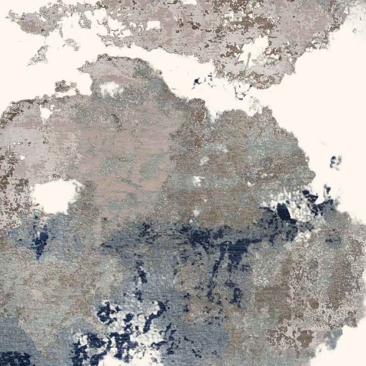 Transitional Wool Art Silk Blend Rug - 8'10" x 12'2"