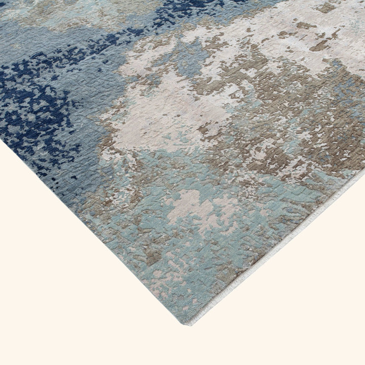 Transitional Wool Art Silk Blend Rug - 8'10" x 12'2"