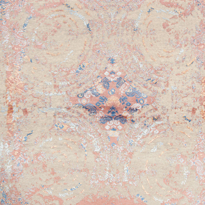 Transitional Wool Art Silk Blend Rug - 4'2" x 6'