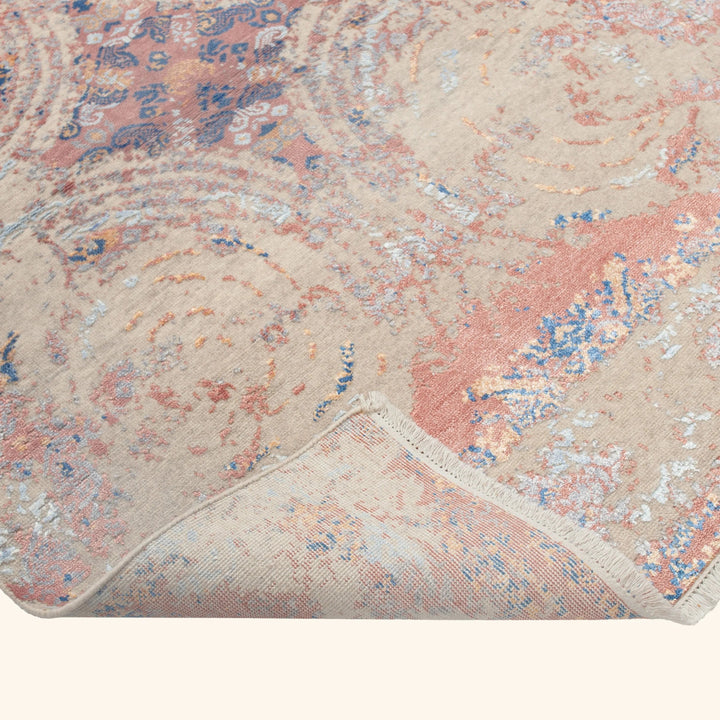Transitional Wool Art Silk Blend Rug - 4'2" x 6'