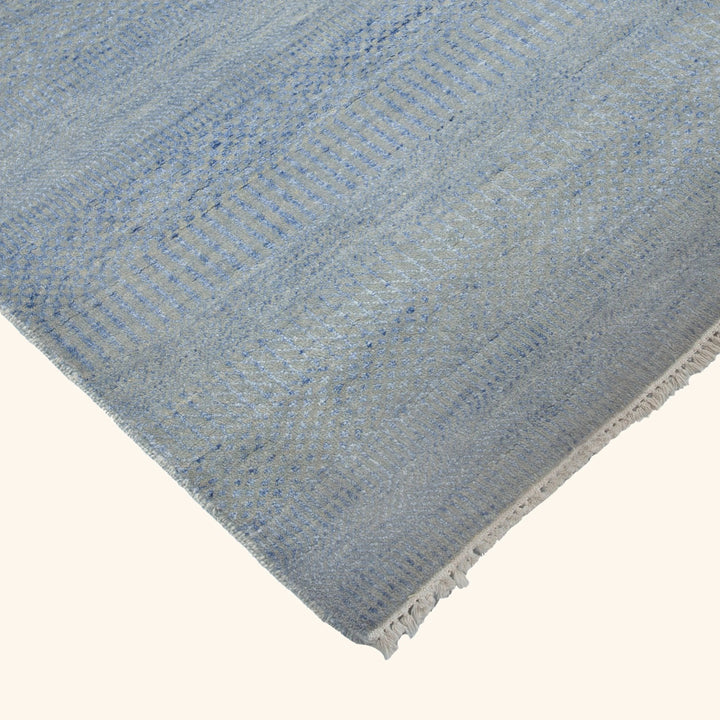 Transitional Wool Art Silk Blend Runner - 2'6" x 12'4"