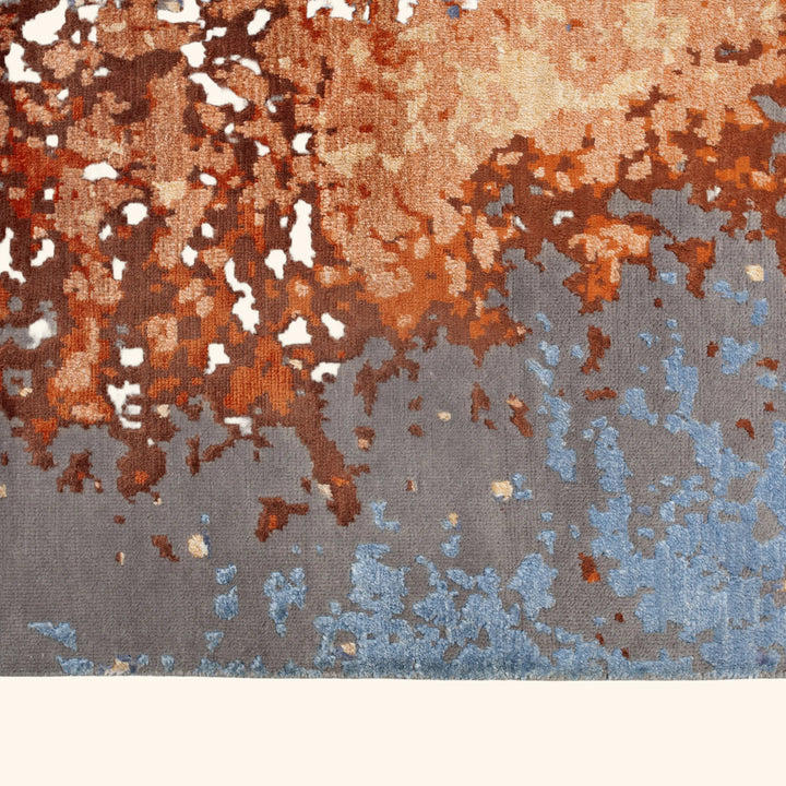 Transitional Wool Art Silk Blend Rug - 9'4" x 12'2"