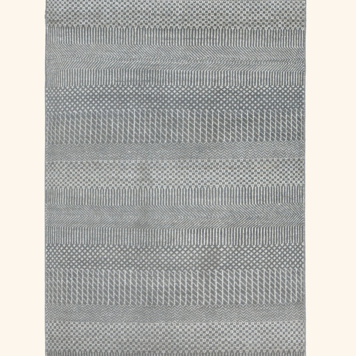 Transitional Wool Art Silk Blend Runner - 2'6" x 10'1"