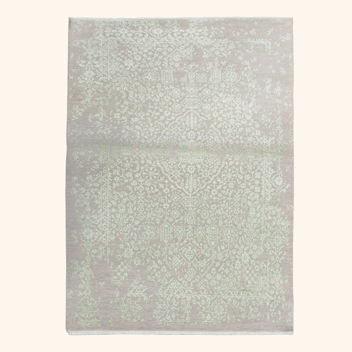 Transitional Wool Art Silk Blend Rug - 4'1" x 6'3"