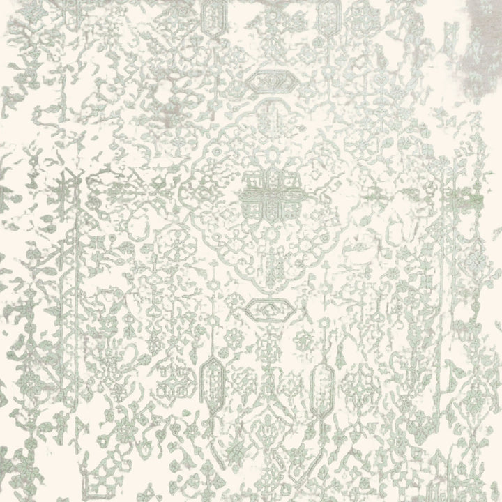 Transitional Wool Art Silk Blend Rug - 4'1" x 6'3"