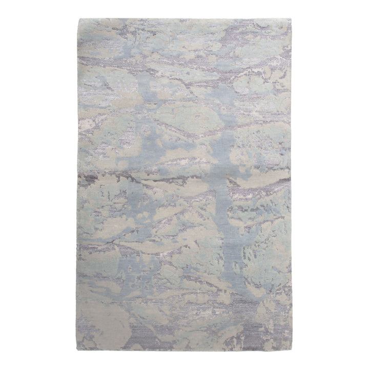 Transitional Wool Art Silk Blend Rug - 4' x 6'1"