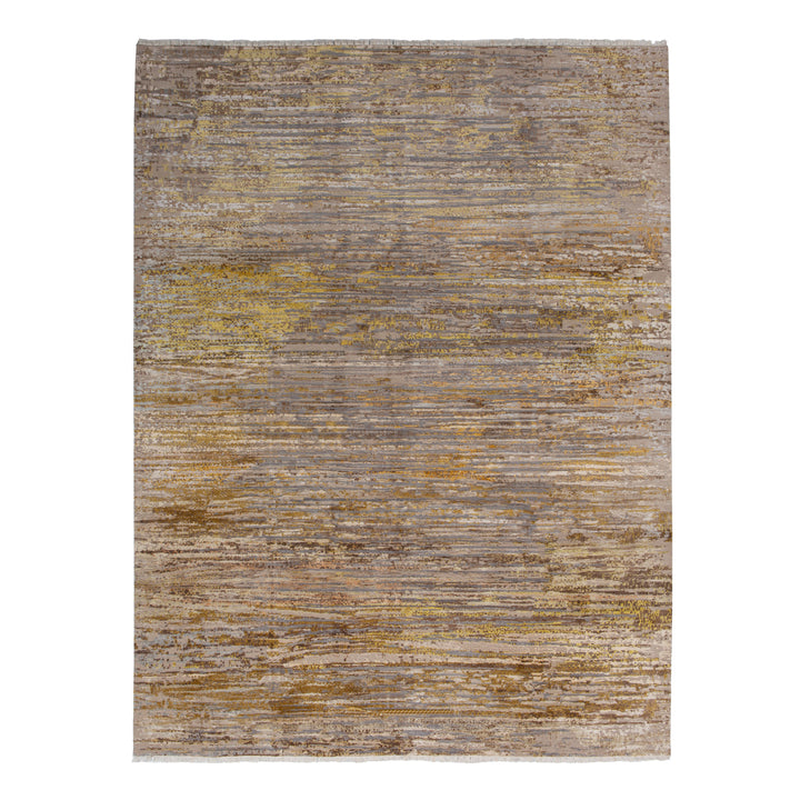 Transitional Wool Silk Wool Blend Blend Rug - 9'2" x 12'1"