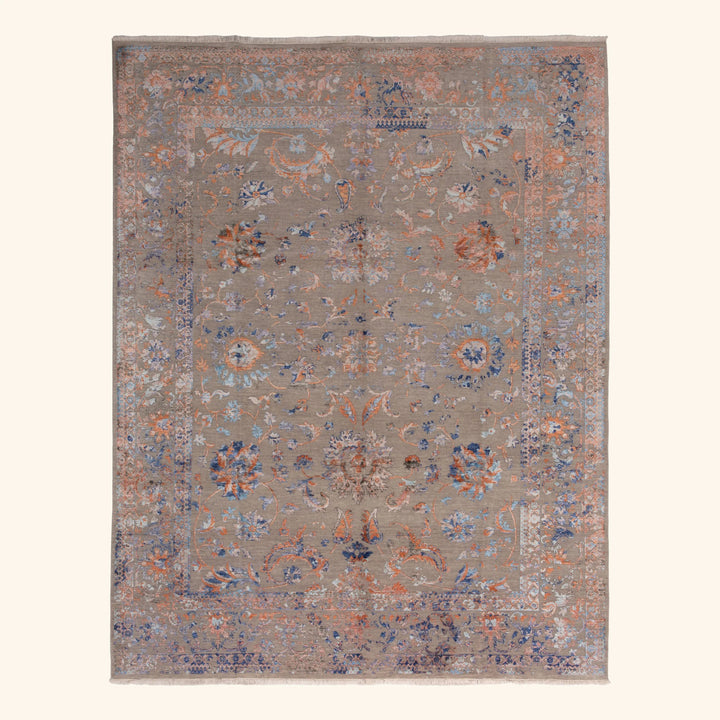 Transitional Wool Art Silk Blend Rug - 8'1" x 10'3"