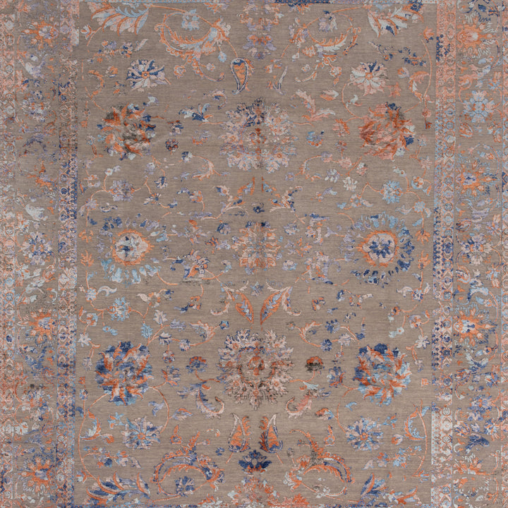 Transitional Wool Art Silk Blend Rug - 8'1" x 10'3"