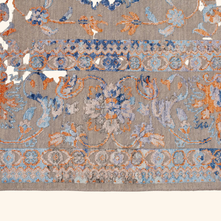 Transitional Wool Art Silk Blend Rug - 8'1" x 10'3"