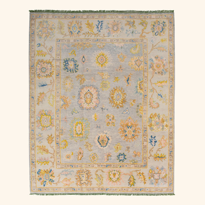 Transitional Wool Art Silk Blend Rug - 9'4" x 11'9"