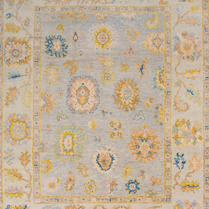 Transitional Wool Art Silk Blend Rug - 9'4" x 11'9"