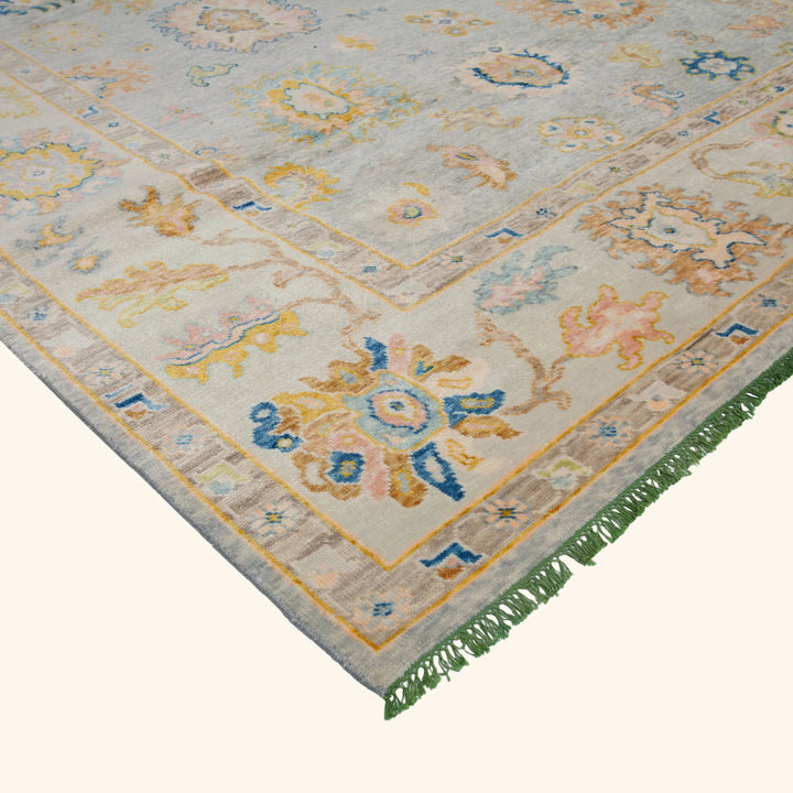 Transitional Wool Art Silk Blend Rug - 9'4" x 11'9"