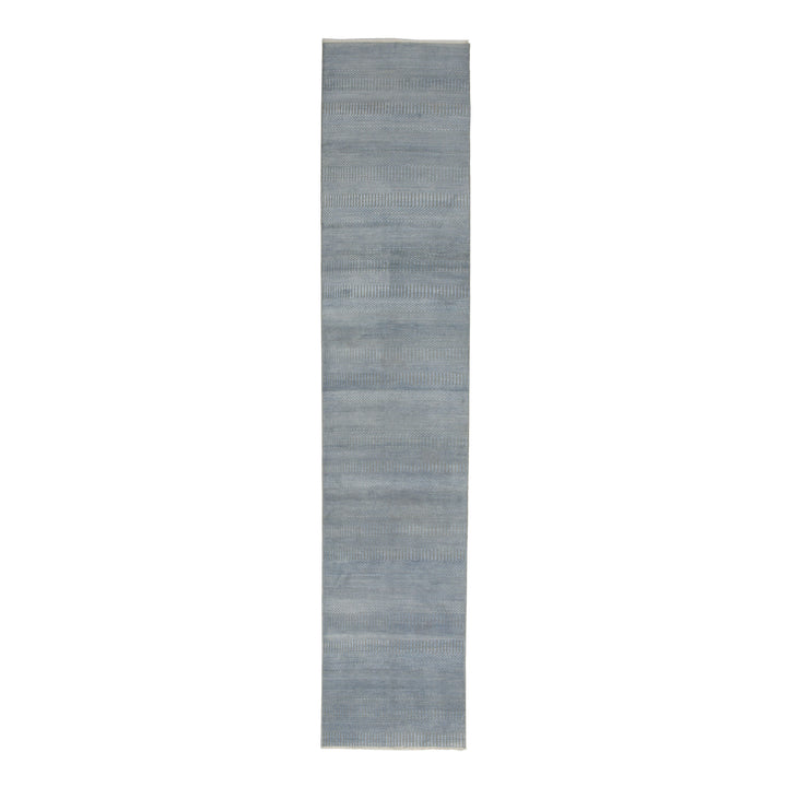 Transitional Wool Art Silk Blend Runner - 2'6" x 13'7"