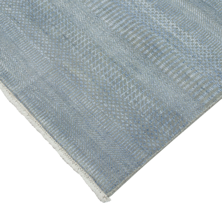 Transitional Wool Art Silk Blend Runner - 2'6" x 13'7"