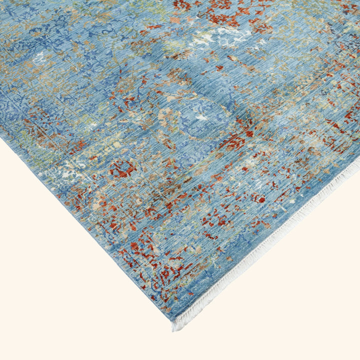 Transitional Wool Art Silk Blend Rug - 9'2" x 12'3"