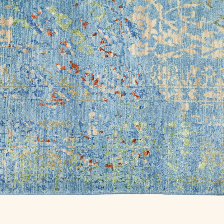 Transitional Wool Art Silk Blend Rug - 9'2" x 12'3"