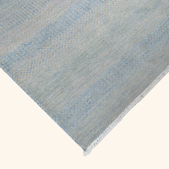 Transitional Wool Art Silk Blend Runner - 2'7" x 12'1"