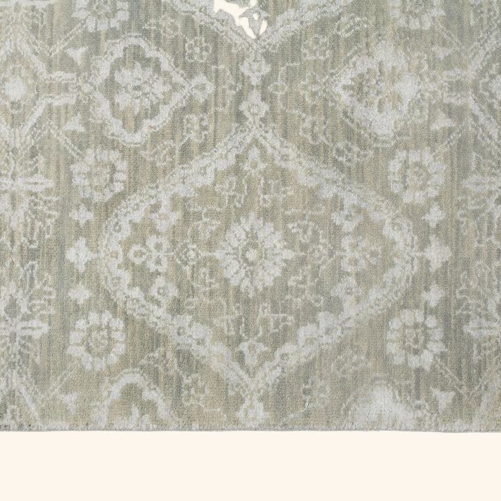 Transitional Art Silk Rug - 6'1" x 9'3"