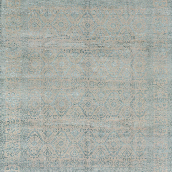 Transitional Wool Art Silk Blend Rug - 8'1" x 10'