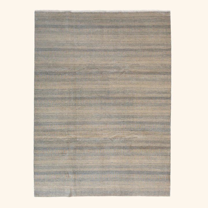 Transitional Wool Art Silk Blend Rug - 9'1" x 12'2"