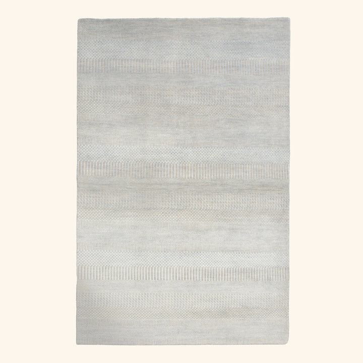 Transitional Wool Art Silk Blend Rug - 4' x 6'1"