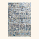 Transitional Wool Art Silk Blend Rug - 4'2" x 6'1"