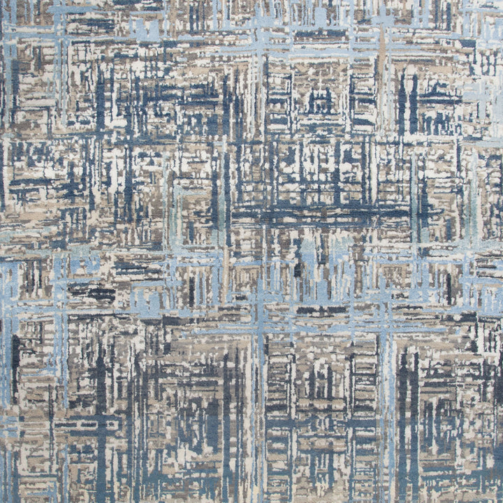 Transitional Wool Art Silk Blend Rug - 4'2" x 6'1"