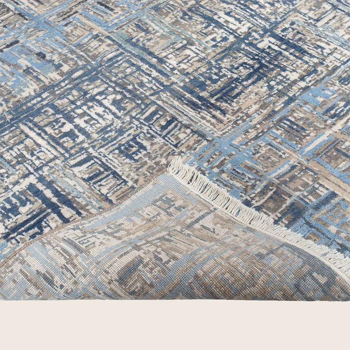 Transitional Wool Art Silk Blend Rug - 4'2" x 6'1"