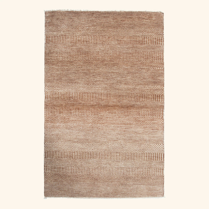 Transitional Wool Art Silk Blend Rug - 4'1" x 6'4"