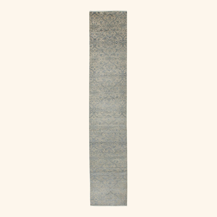 Transitional Wool Art Silk Blend Runner - 2'7" x 16'