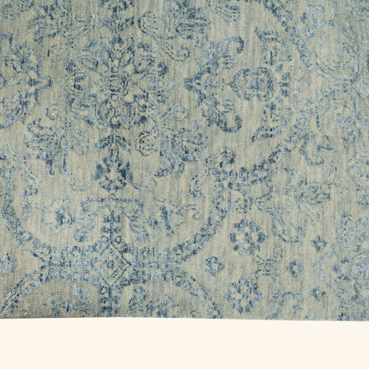 Transitional Wool Art Silk Blend Runner - 2'7" x 16'