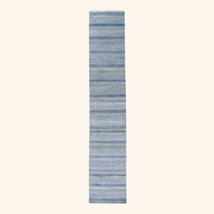 Transitional Wool Art Silk Blend Runner - 2'6" x 18'7"