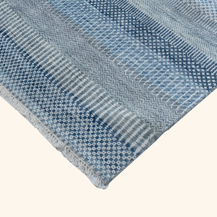 Transitional Wool Art Silk Blend Runner - 2'6" x 18'7"
