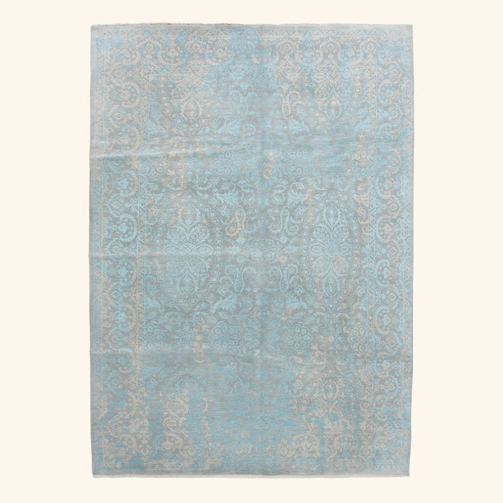 Transitional Wool Art Silk Blend Rug - 6' x 8'10"