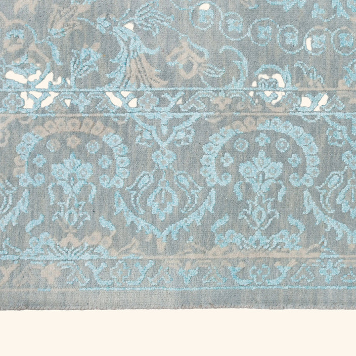 Transitional Wool Art Silk Blend Rug - 6' x 8'10"